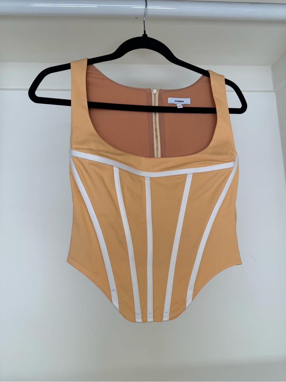 Miaou Yellow One-Piece with White Piping